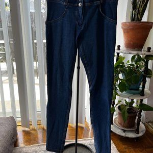 Freddy WR.UP® SHAPING EFFECT - SKINNY - DARK BLUE DENIM + YELLOW STITCHING